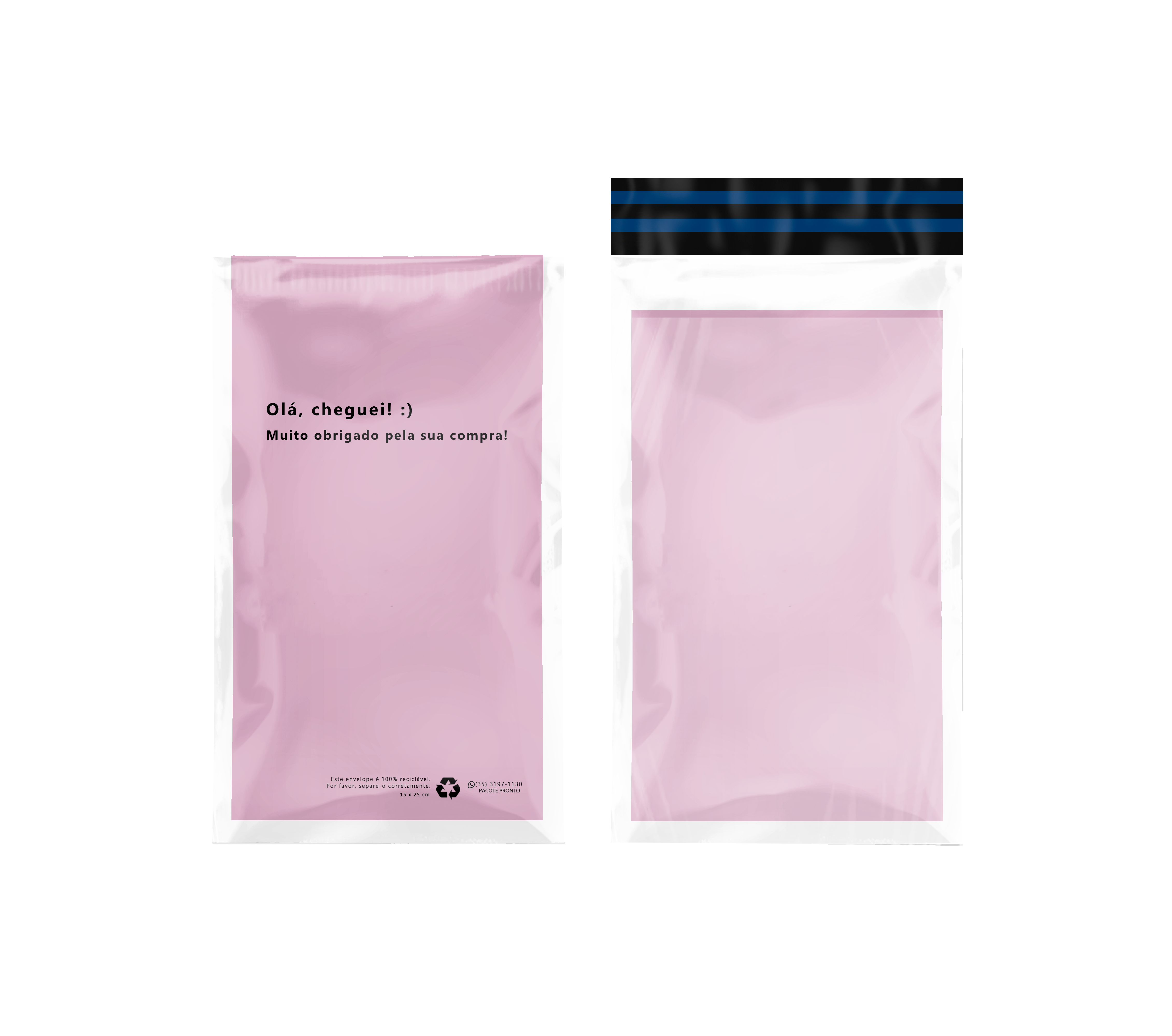 Imagem do produto Envelope 15x25 Rosa Bebê com Canguru