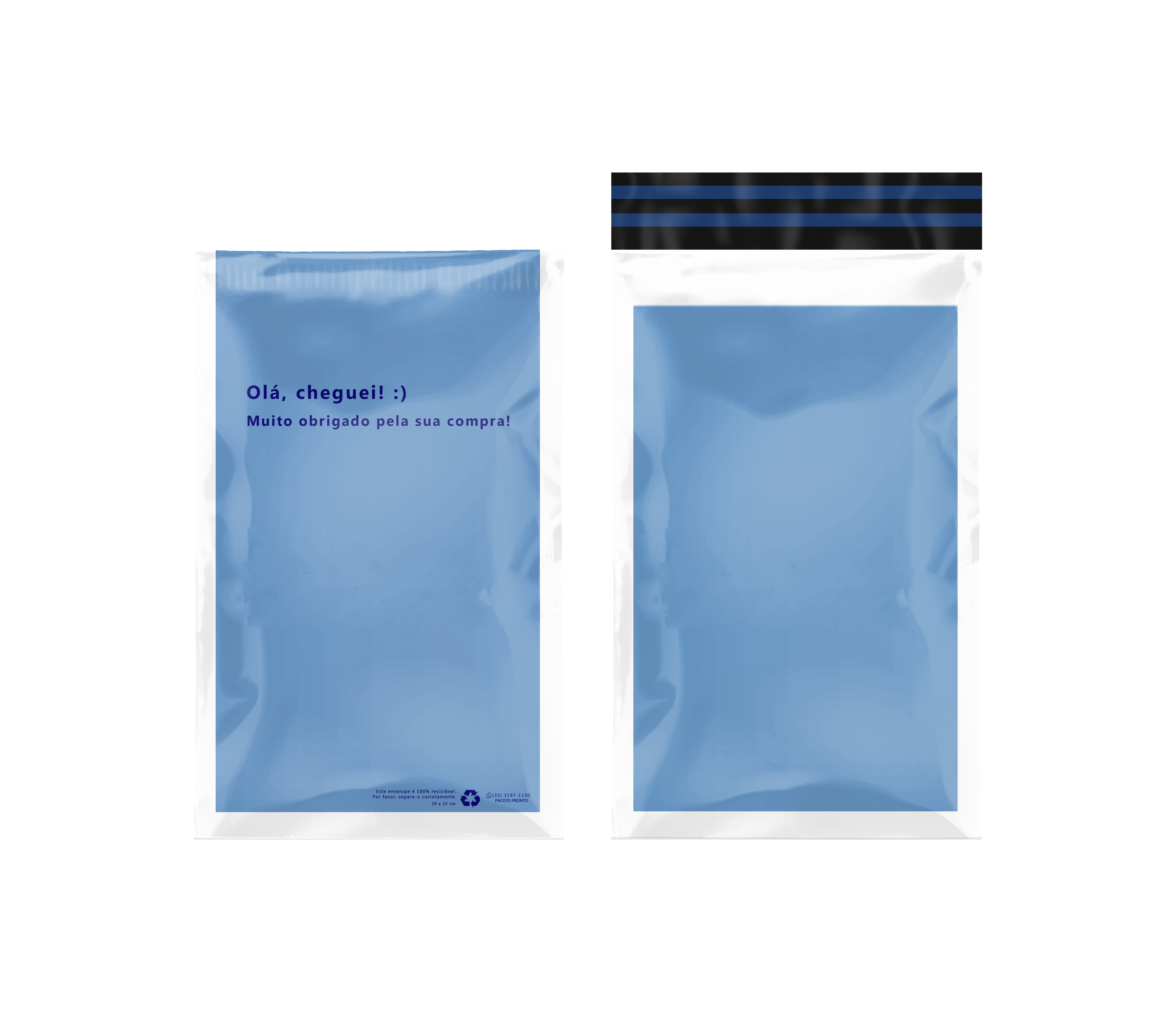 Imagem do produto Envelope 20x32 Azul Bebê com Canguru
