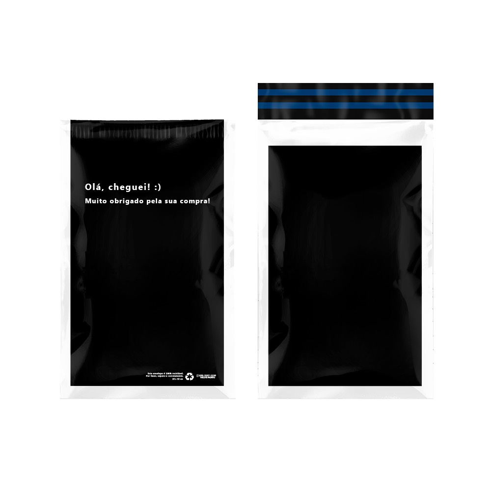 Imagem do produto Envelope 20x32 Preto com Canguru
