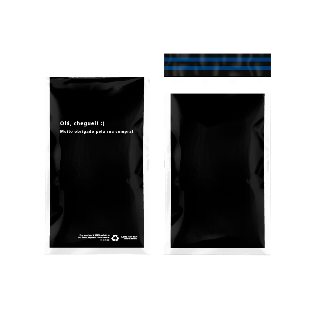 Imagem do produto Envelope 15x25 Preto com Canguru